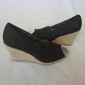 Peep Toe Wedge Sandals